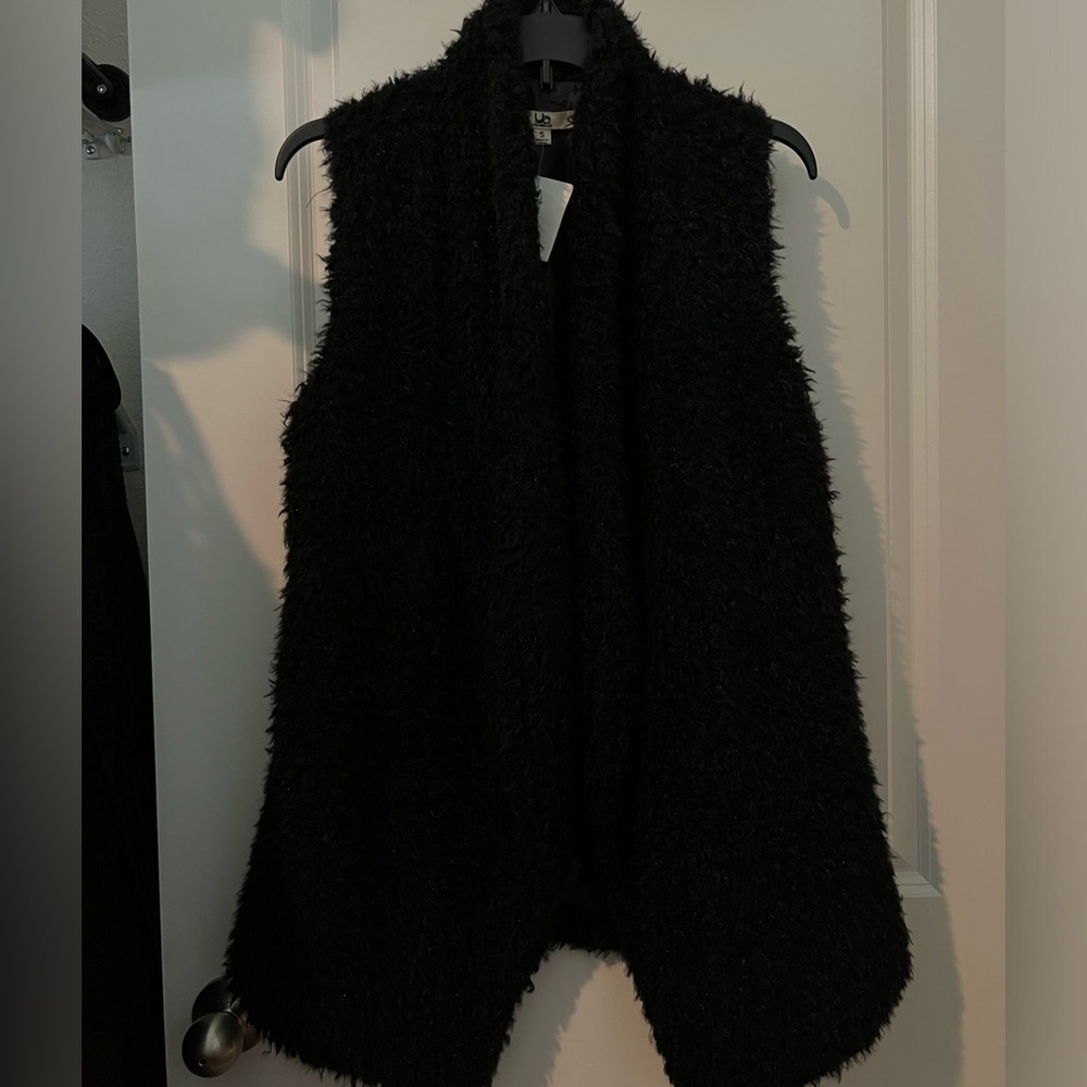 Ya Los Angeles Fur Vest Black Size S